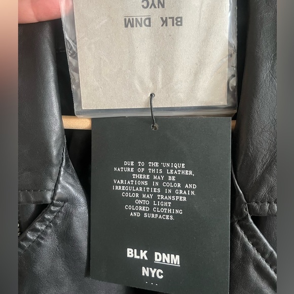 NWT BLK DNM Motorcycle Jacket. Black. Size Large. - Picture 4 of 10